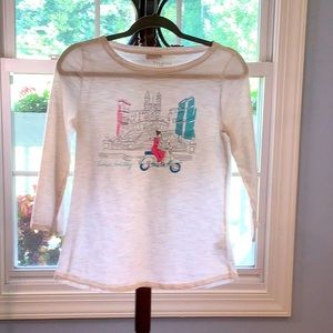 Talbots Size Petite Small 3/4 Sleeve Tee